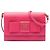 Borsa a tracolla crossbody Prada Saffiano Lux Bow Wallet On Strap rosa