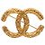Spilla Chanel CC placcata oro con rilievo barocco D'oro