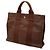 Borsa Tote Herline PM in tela marrone Hermès - vista 2