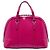 Pequena bolsa satchel Gucci Small Microguccissima em verniz rosa