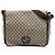 Gucci Large GG Supreme Interlocking G Messenger Bag Beige