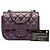 Mini borsa Chanel Single Flap Classic quadrata in pelle di agnello iridescente viola Porpora - vista 7