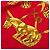 Sciarpa di seta rossa Hermès Les Cavaliers d Or 90 Scarves Rosso - vista 9