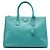 Bolso Tote Prada Large Saffiano Lux Galleria Double Zip Azul