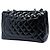 Borsa a tracolla Chanel Jumbo Classic Patent Single Flap nera Nero - vista 2