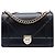Borsa a tracolla Diorama in pelle di vitello nera Dior Medium Nero