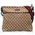 Borsa a tracolla Gucci GG Canvas Web beige