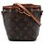 Borsa a secchiello Louis Vuitton Monogram Nano Noe marrone