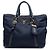 Borsa Prada Vitello Daino con finiture in Tessuto blu