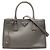 Borsa satchel Prada Medium Saffiano Lux Galleria Double Zip grigia Grigio