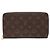 Brauner Louis Vuitton Monogram Zippy Organizer Geldbeutel Lange Geldbörsen