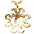 Collana con pendente a fiore placcato oro Gold Chanel CC D'oro - vista 3