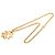 Collana con pendente a fiore placcato oro Gold Chanel CC D'oro - vista 4