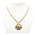Collana con pendente a fiore placcato oro Gold Chanel CC D'oro - vista 6