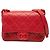 Borsa a tracolla Chanel Mini Square Caviar Incognito Flap rossa Rosso