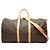 Borsa da viaggio marrone Louis Vuitton Monogram Keepall Bandouliere 55
