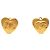 Orecchini a clip a cuore placcati oro Gold Chanel CC D'oro