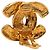 Orecchini a clip Chanel CC trapuntati placcati oro D'oro - vista 3