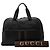 Borsa da viaggio in pelle Gucci Web nera Nero - vista 8
