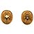 Orecchini a clip ovali Chanel CC placcati oro D'oro - vista 2
