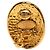 Orecchini a clip ovali Chanel CC placcati oro D'oro - vista 3