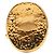Spilla ovale CC placcata oro Chanel Gold D'oro - vista 2