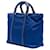 Borsa Prada Vitello Trimmed Tessuto blu - vista 2