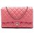 Clutch Chanel CC in agnello trapuntato rosa con catena, borsa a tracolla