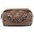 Borsa Bowler Chanel CC in tweed e pelle di vitello trapuntata iridescente marrone