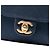 Clutch Chanel Mini Quilted Goatskin Vertical Chic Pearls Flap con tracolla a catena blu - vista 6