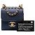 Clutch Chanel Mini Quilted Goatskin Vertical Chic Pearls Flap con tracolla a catena blu - vista 8
