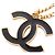 Collana con pendente Chanel CC in smalto nero e placcato oro - vista 3