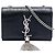 Piccola borsa a tracolla Kate con stampa a rilievo e nappa nera Saint Laurent Nero