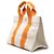 Sac cabas White Hermès Toile Bora Bora PM Blanc - vue 2