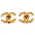 Orecchini a clip in lava placcati oro Gold Chanel CC D'oro - vista 2