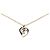 Collana con pendente a cuore placcato oro Gold Chanel CC D'oro