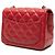 Borsa a tracolla Chanel Mini Square Classic Caviar con patta singola rossa Rosso - vista 2
