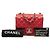 Borsa a tracolla Chanel Mini Square Classic Caviar con patta singola rossa Rosso - vista 7