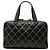 Borsa Chanel CC in agnello nero con cuciture wild stitch