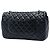 Borsa a tracolla Chanel Medium Classic Lambskin Double Flap nera Nero - vista 2