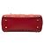 Lady Dior Mini Satchel aus rotem Lammleder mit Cannage-Steppung und Nieten - Ansicht 3