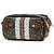 Borsa a tracolla Burberry TB Monogram E-Canvas Stripe marrone - vista 2