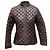 Braune Moncler Steppjacke aus Leder Designer Größe 1