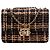 Borsa a tracolla Chanel Medium Quilted Tweed Beauty Lock Flap Nera Nero