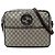 Borsa a tracolla Gucci GG Supreme Interlocking G beige