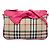 Borsa a tracolla Burberry Haymarket Check Nylon Peyton Bow Tie Rosa