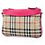 Borsa a tracolla Burberry Haymarket Check Nylon Peyton Bow Tie Rosa - vista 2