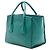Double Bolso satchel Prada Glace Calf verde con dos bolsillos y doble asa - vista 2