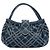 Borsa in denim Burberry Nova Check blu