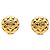 Pendientes de clip Chanel CC acolchados chapados en oro Dorado